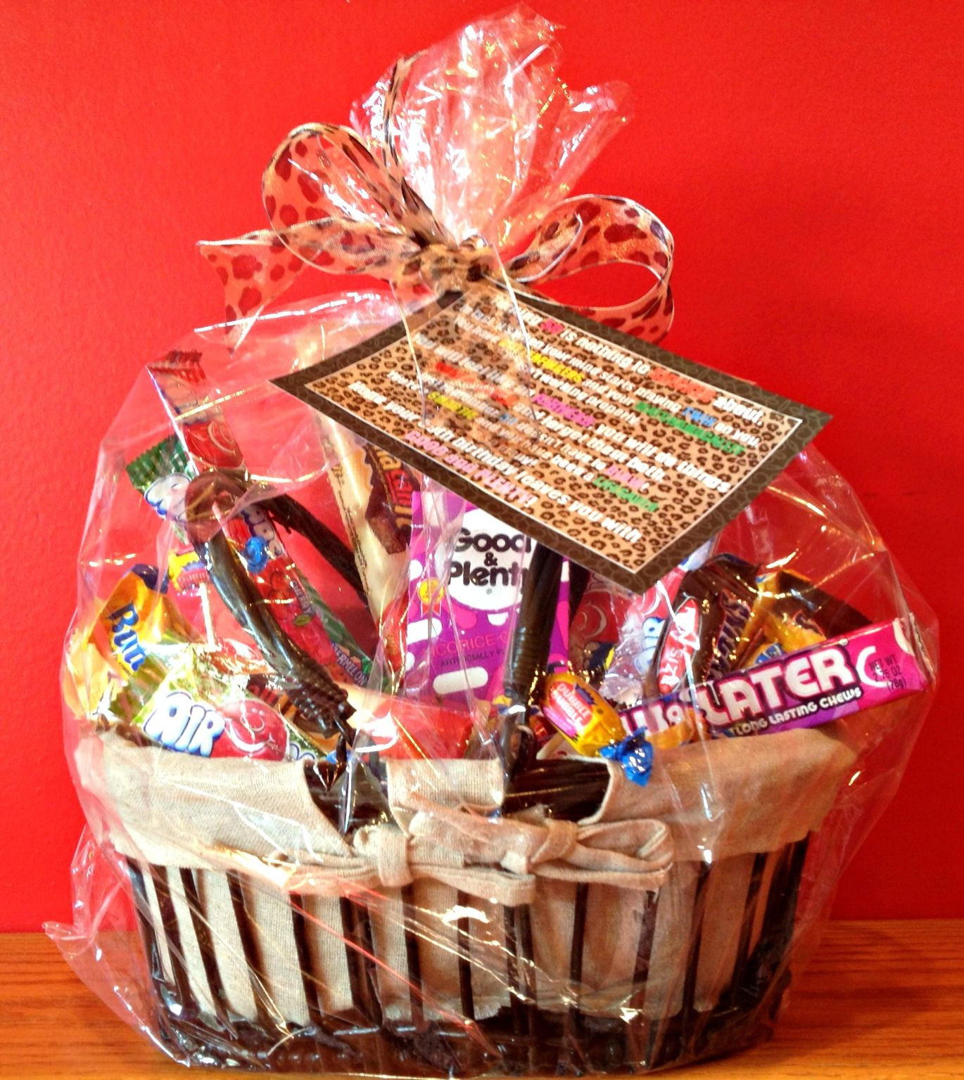 Best ideas about Candy Gift Basket Ideas
. Save or Pin 50th Birthday Candy Basket and Poem DIY Gift Candy Basket Now.