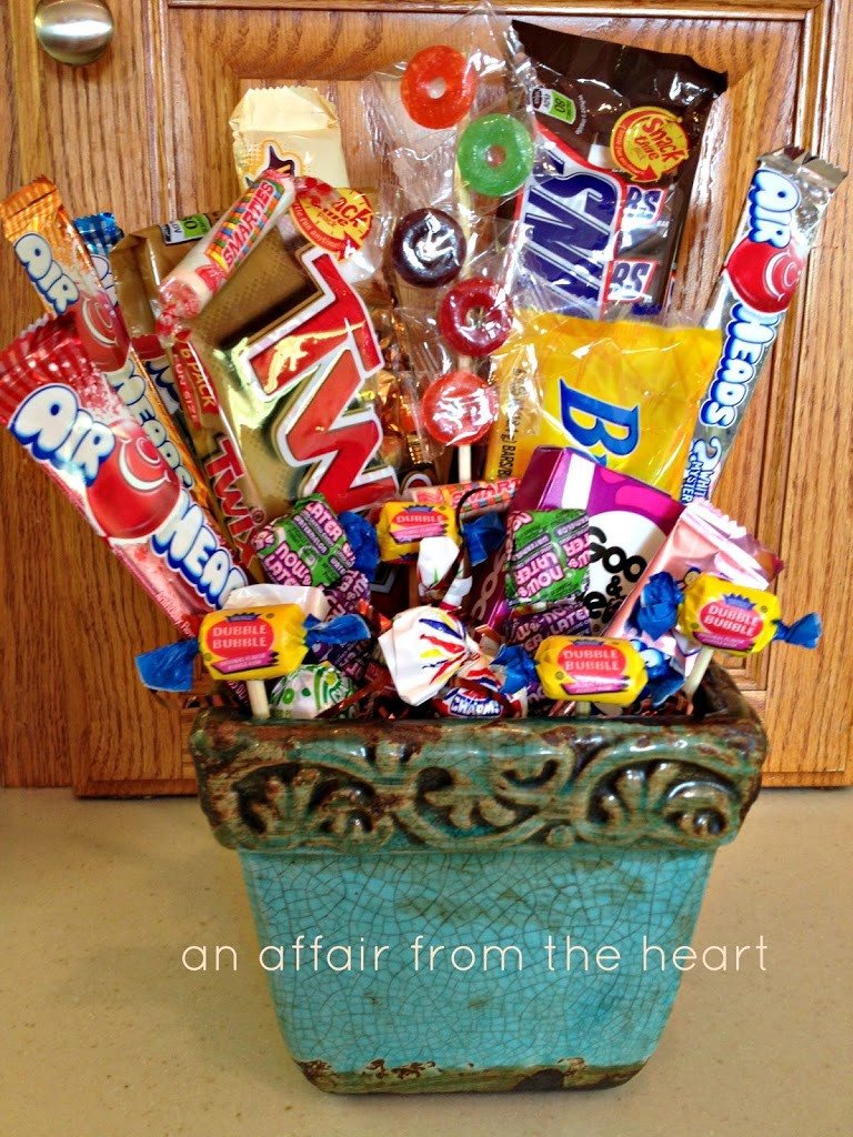 Best ideas about Candy Gift Basket Ideas
. Save or Pin 50th Birthday Candy Basket and Poem An Affair from the Heart Now.