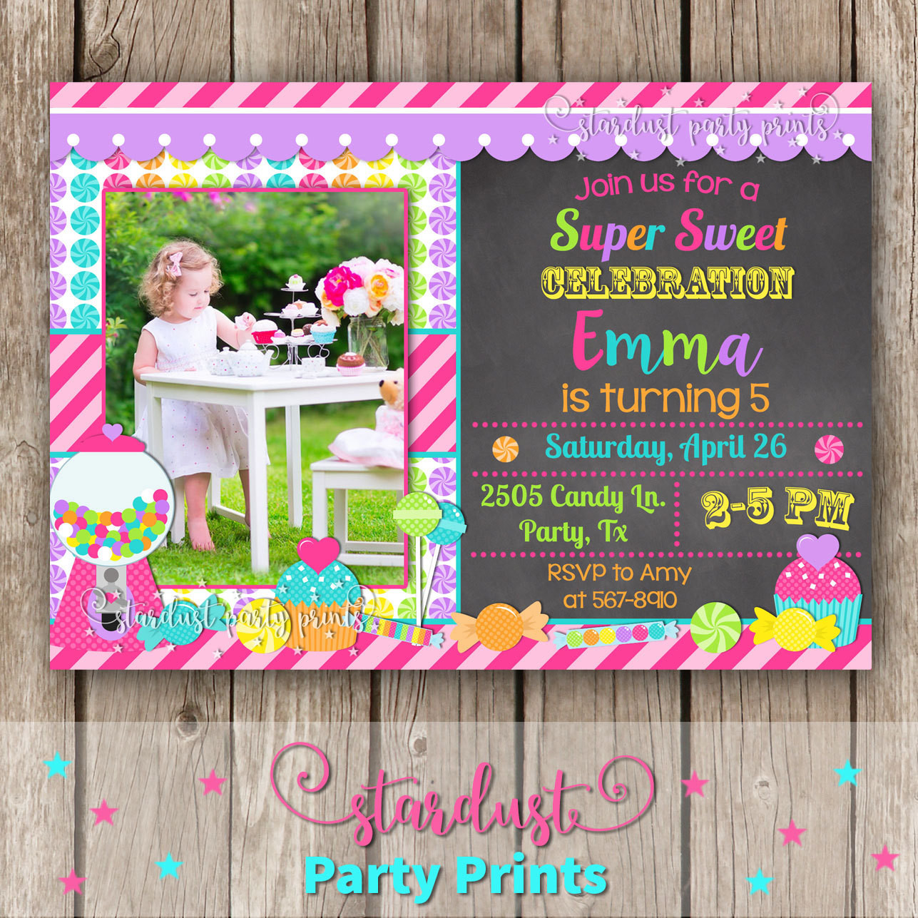 Best ideas about Candyland Birthday Invitations
. Save or Pin Candyland Birthday Invitation Candyland by StardustPartyPrints Now.