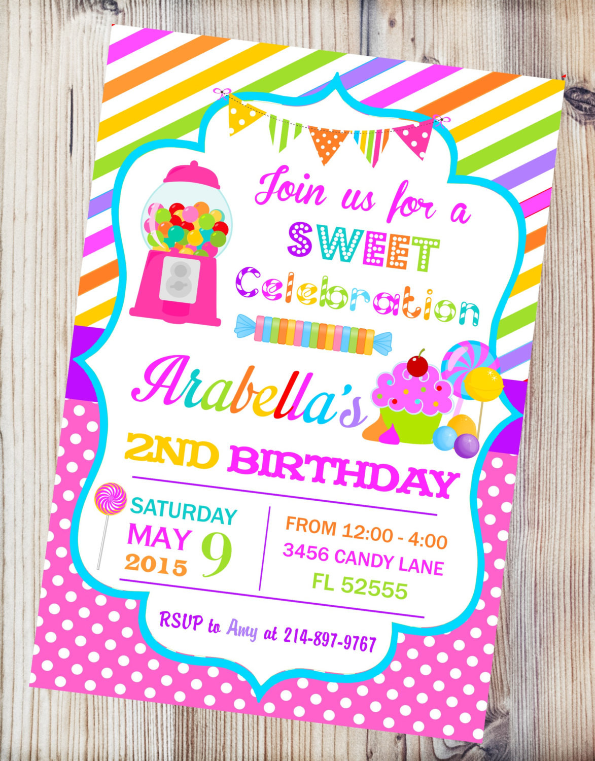 Best ideas about Candyland Birthday Invitations
. Save or Pin Candyland Printable InvitationCandy Shop Birthday Invitation Now.