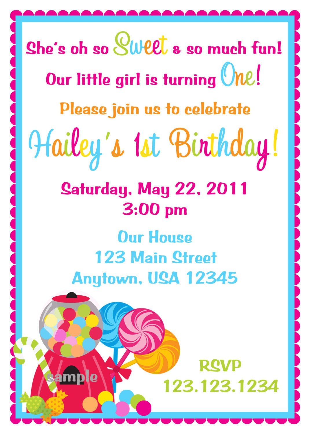 Best ideas about Candyland Birthday Invitations
. Save or Pin Candy Shoppe Birthday Invitation Candyland by Now.