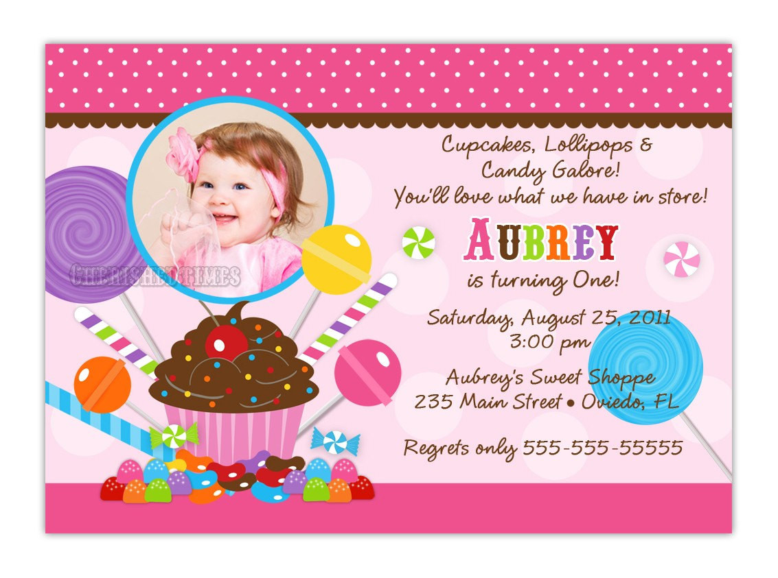 Best ideas about Candyland Birthday Invitations
. Save or Pin Sweet Shoppe Candyland Birthday Invitation With Picture or Now.