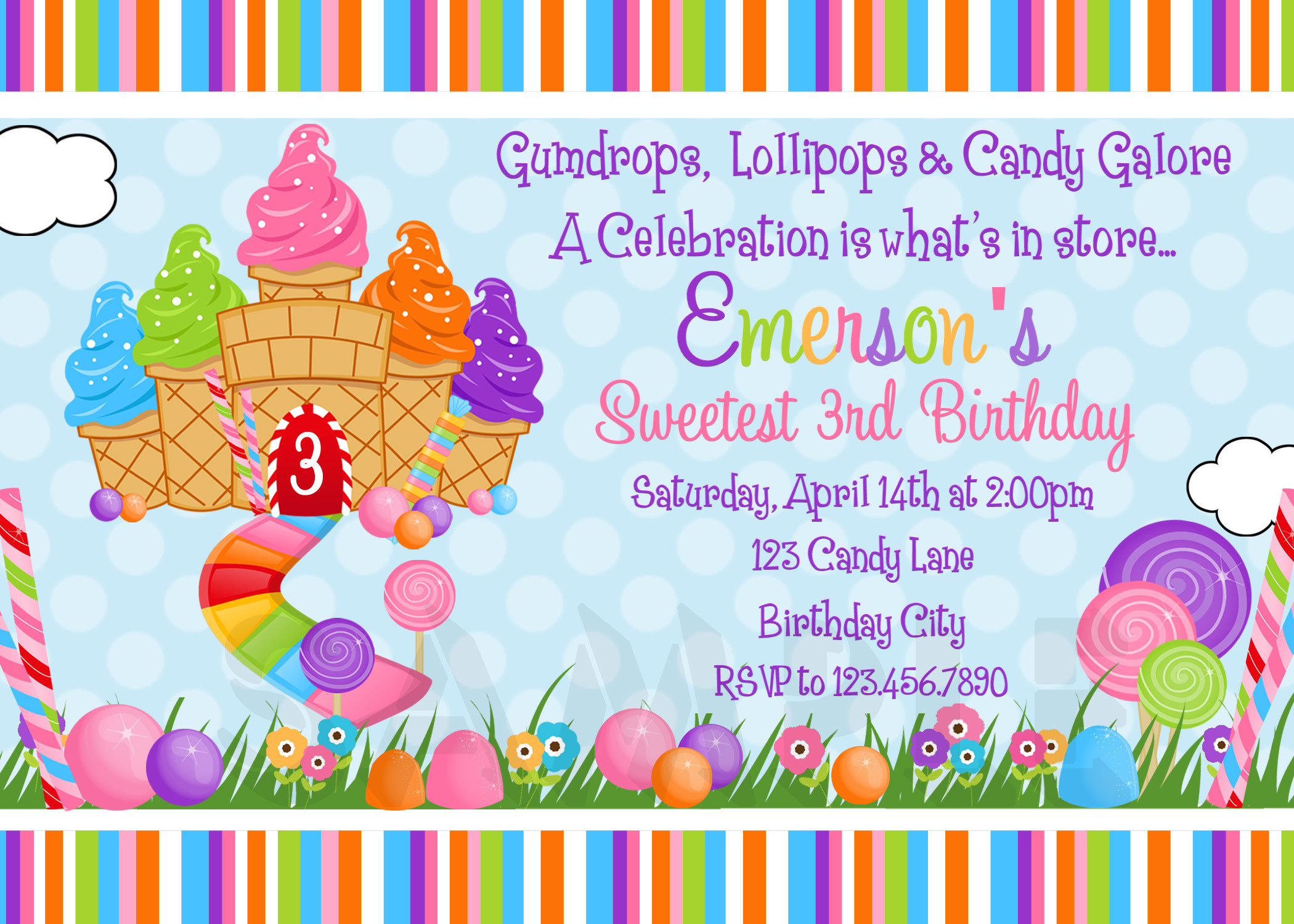 Best ideas about Candyland Birthday Invitations
. Save or Pin Printable Birthday Invitations Girls Candyland Party Now.