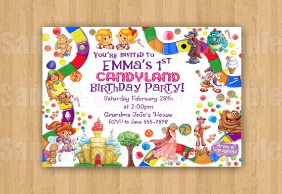 Best ideas about Candyland Birthday Invitations
. Save or Pin Candyland Invitation Digital File Candy Theme Girls Boys Now.