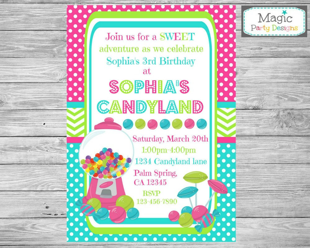 Best ideas about Candyland Birthday Invitations
. Save or Pin Candyland Invitation Candyland birthday party invitation Now.