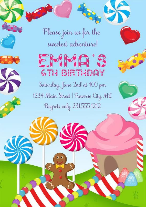 Best ideas about Candyland Birthday Invitations
. Save or Pin Candyland Invitation Girls Birthday Invitations Candyland Now.