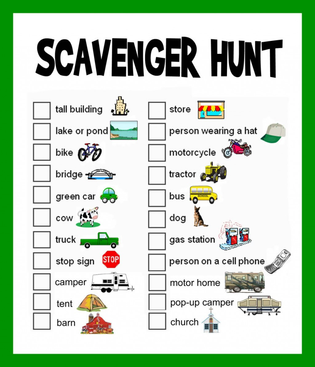 Best ideas about Car Activities For Adults
. Save or Pin Scavenger Hunt Ideas Lists and Planning Now.
