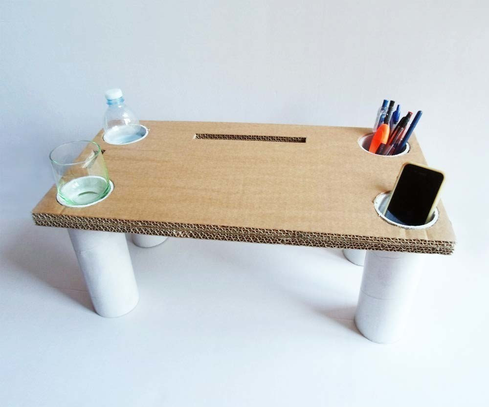 Best ideas about Cardboard Table DIY
. Save or Pin Multipurpose Bed Table · How To Make A Recycled Table Now.