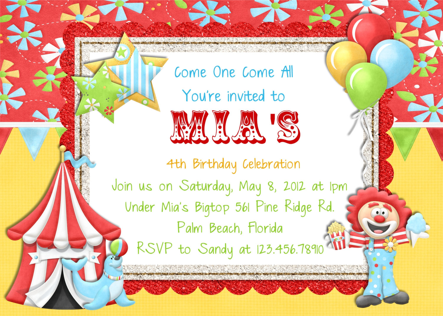 Best ideas about Carnival Birthday Party Invitations
. Save or Pin Circus Carnival Birthday Invitation Printable by 3PeasPrints Now.