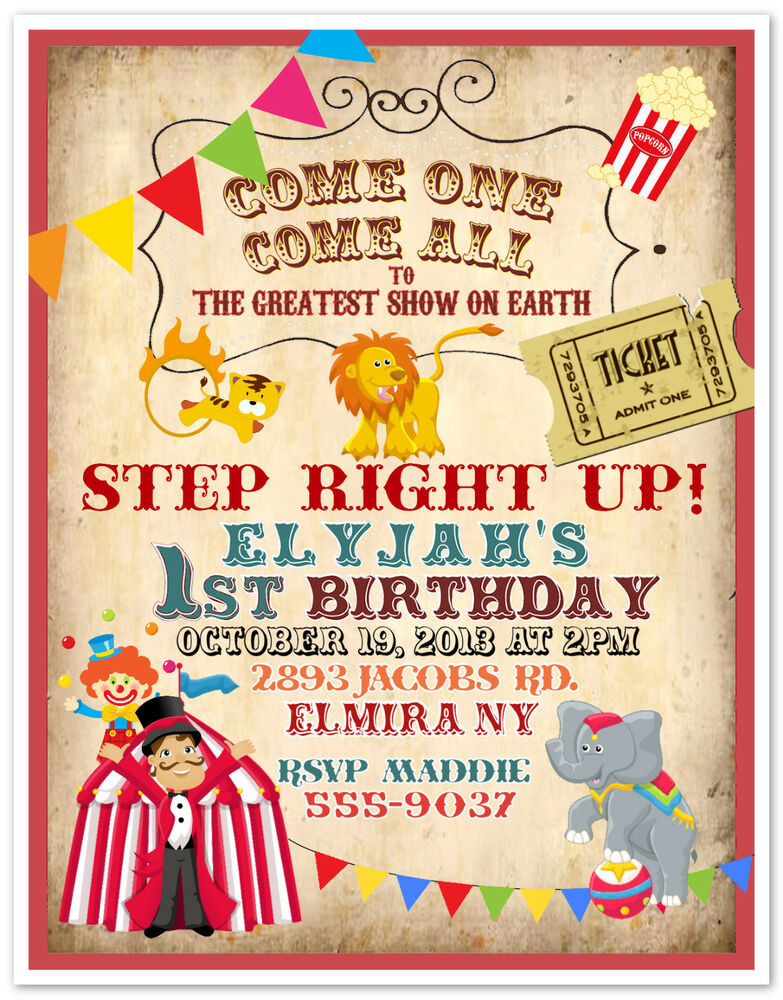 Best ideas about Carnival Birthday Party Invitations
. Save or Pin 10 Circus Carnival Clown Birthday Party Invitations Custom Now.