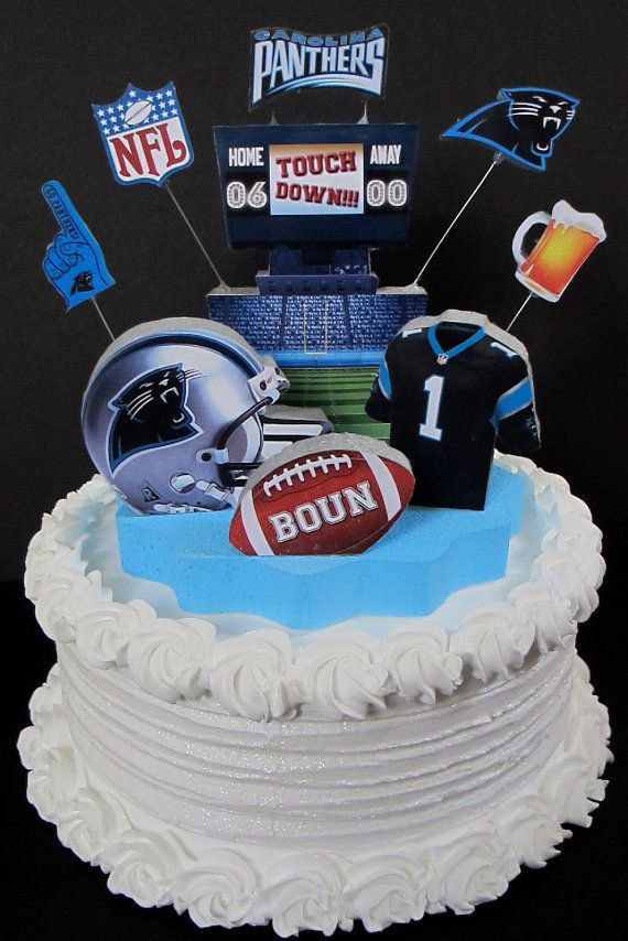 Best ideas about Carolina Panther Birthday Cake
. Save or Pin Carolina Panthers football cake topper 3D birthday Now.