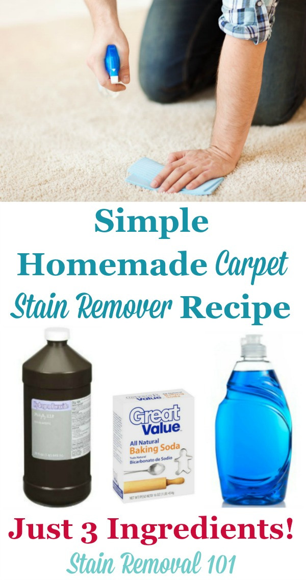 Best ideas about Carpet Stain Remover DIY
. Save or Pin Homemade Carpet Stain Remover Recipe Simple & No Scrub Now.