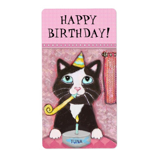 Best ideas about Cat Birthday Gifts
. Save or Pin Custom Cat Birthday Girl Gift Label Now.