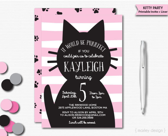 Best ideas about Cat Birthday Invitations
. Save or Pin Kitty Invitation Cat Invitation Kitten Invitation Kitty Now.