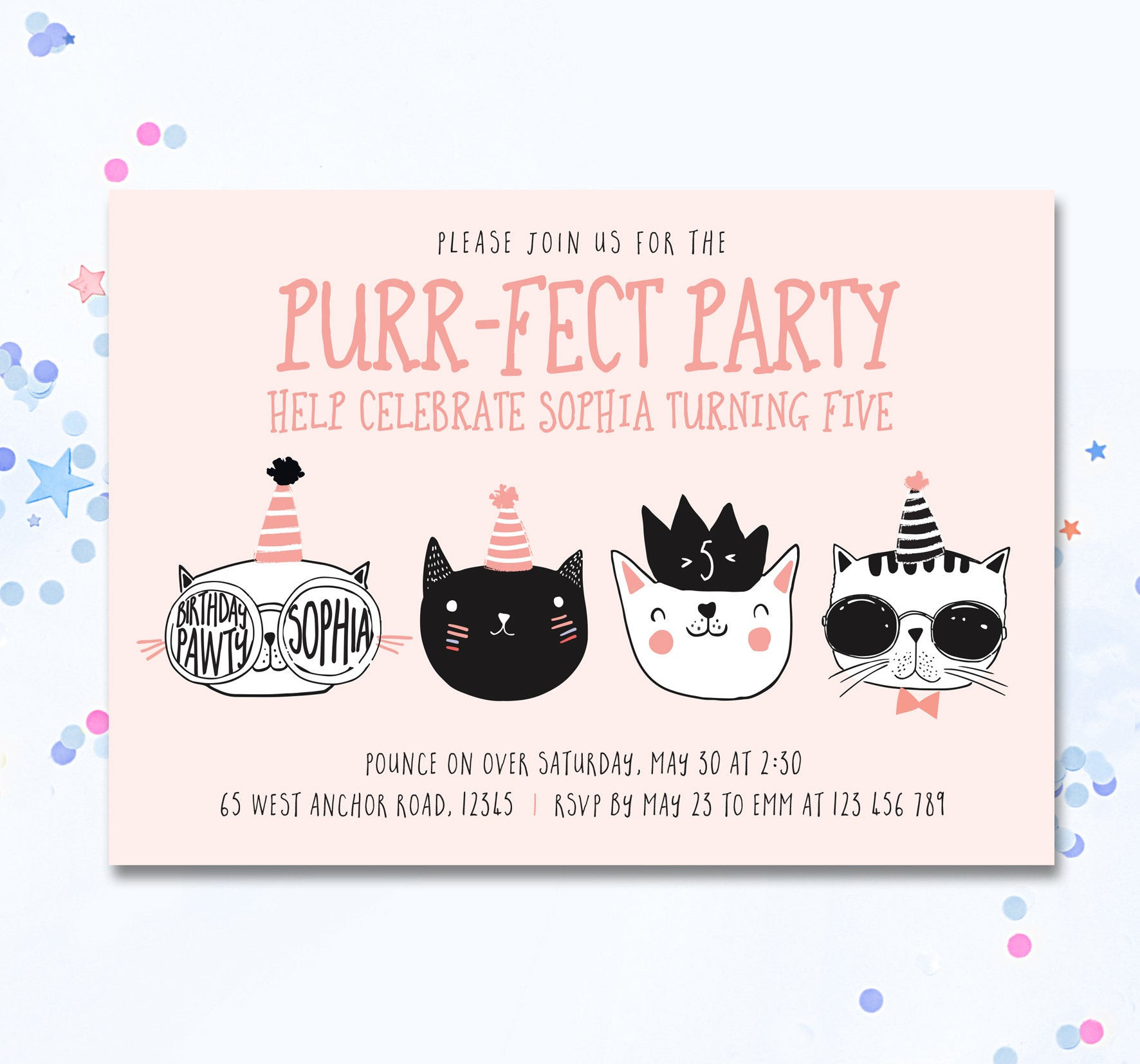 Best ideas about Cat Birthday Invitations
. Save or Pin Cat Invitation Cat invite Cute cat party invite cat Now.