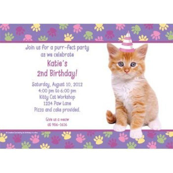 Best ideas about Cat Birthday Invitations
. Save or Pin Cat Party Invitation Custom Invitations & Party Supplies Now.