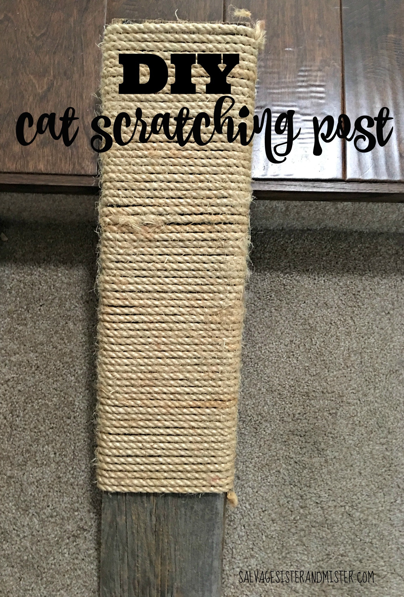 Best ideas about Cat Scratching Post DIY
. Save or Pin DIY Cat Scratching Post Salvage Sister and Mister Now.