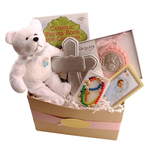 Best ideas about Catholic Baptism Gift Ideas
. Save or Pin Baptism Gift Basket Girl Now.