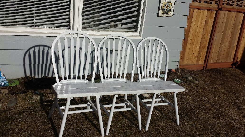 Best ideas about Chair Bench DIY
. Save or Pin DIY Bench out of Chairs Now.
