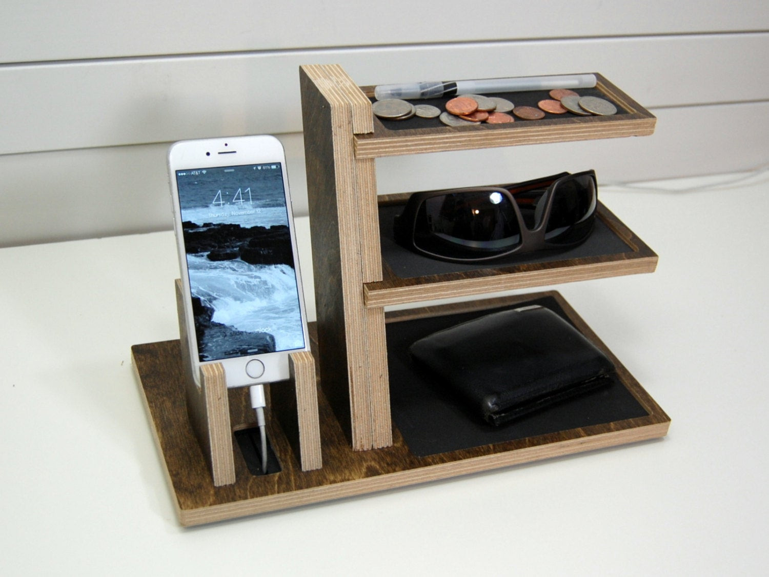 Best ideas about Charging Station Organizer DIY
. Save or Pin Charging Station Organizer Single Phone and Valet by Now.