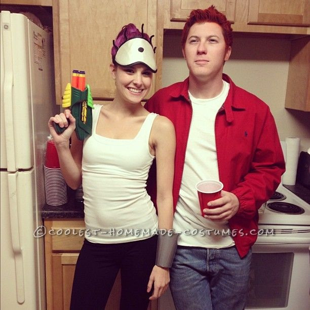 Best ideas about Cheap DIY Couples Costumes
. Save or Pin Easy Cheap and Homemade Futurama Couple’s Costume Now.