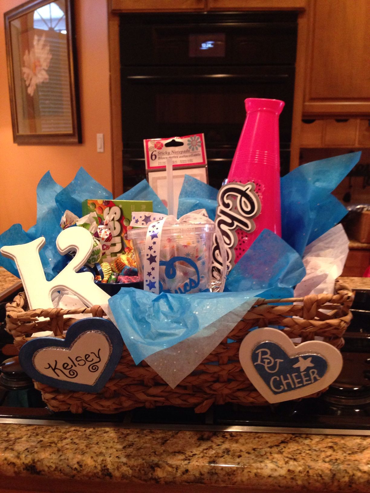 Best ideas about Cheer Coach Gift Ideas
. Save or Pin Cheer Gift Baskets Turned out super cute Now.