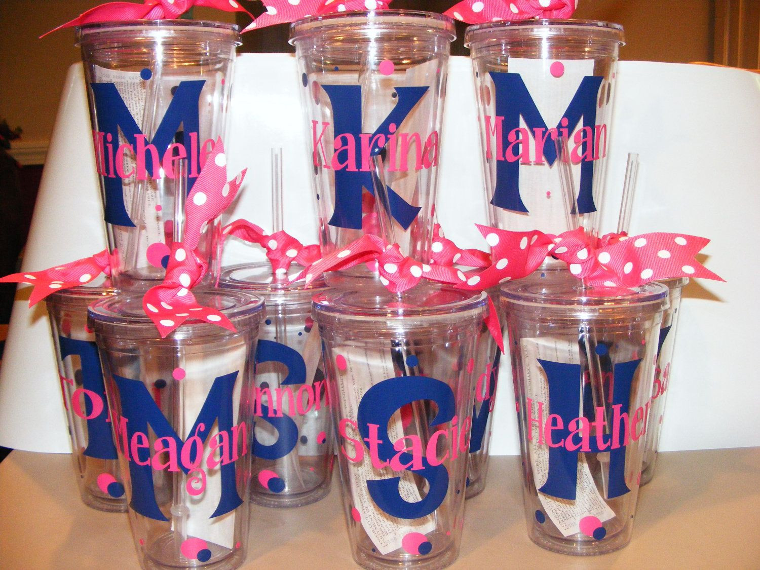 Best ideas about Cheer Gift Ideas
. Save or Pin Personalized Tumbler 16 oz w Straw Bridal Party Birthday Now.