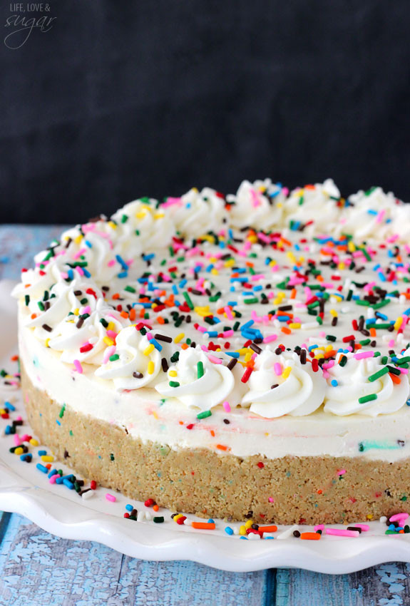 Best ideas about Cheesecake Birthday Cake . Save or Pin No Bake Funfetti Cheesecake Life Love and Sugar Now.