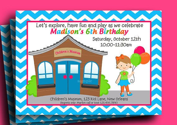 Best ideas about Children Museum Birthday Party
. Save or Pin Children s Museum Invitation Printable You Pick by Now.