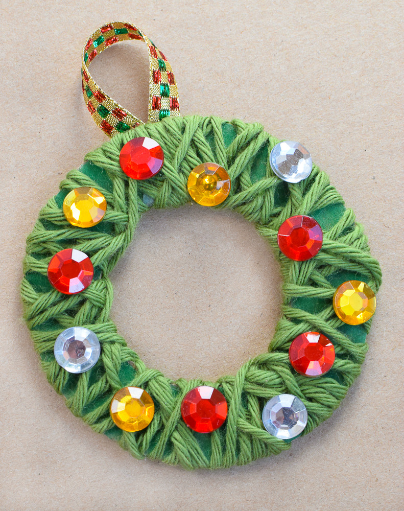 Best ideas about Childrens Christmas Craft Ideas
. Save or Pin Yarn Wrapped Christmas Wreath Ornaments Now.