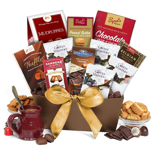 Best ideas about Chocolate Birthday Gifts
. Save or Pin Coffee & Chocolates Gift Basket Classic by Now.