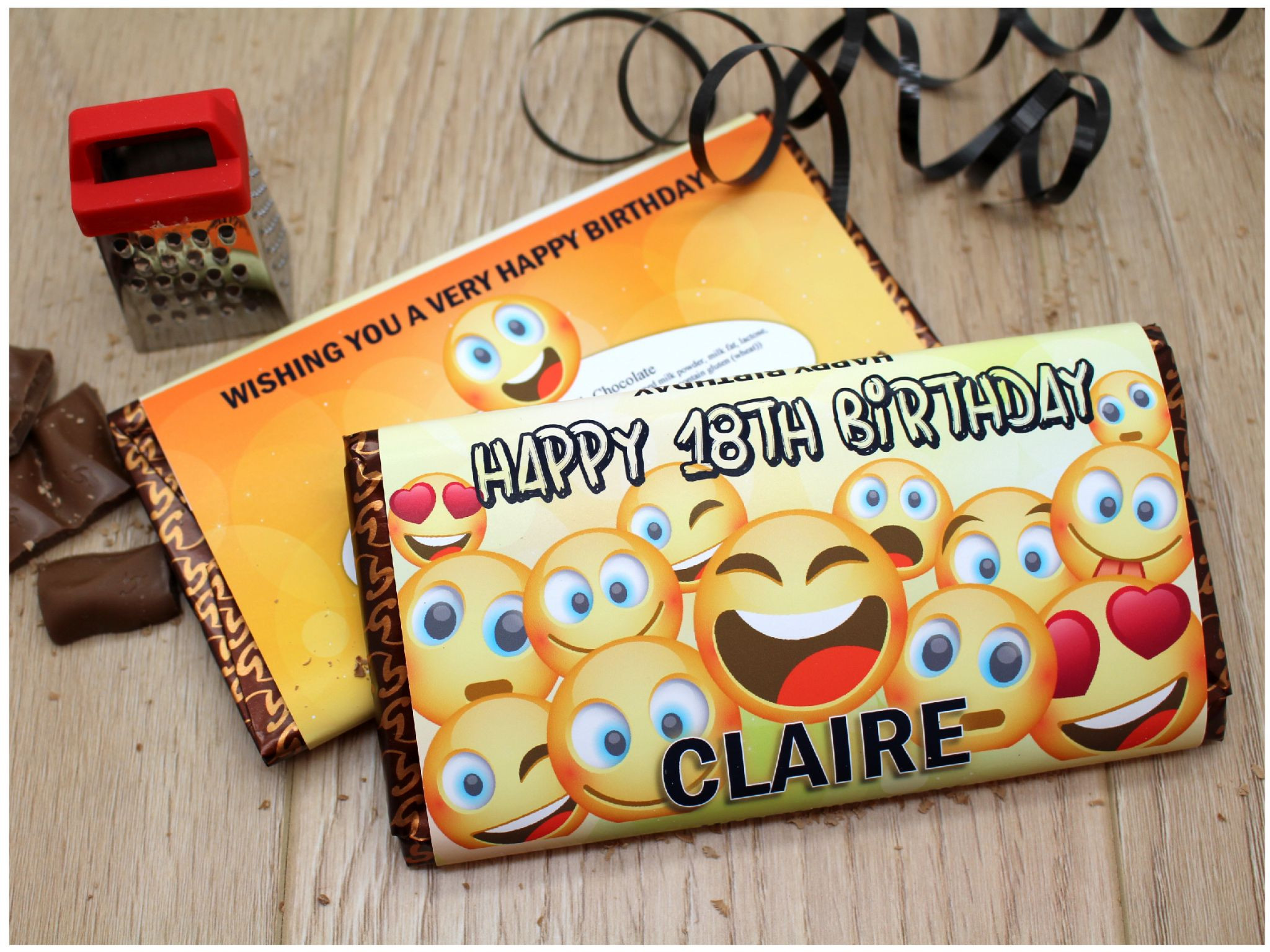 Best ideas about Chocolate Birthday Gifts
. Save or Pin Personalised 114g Galaxy Chocolate Bar EMOJI Happy Now.