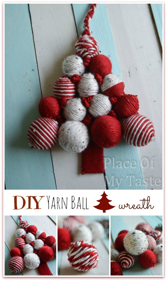 Best ideas about Christmas Ball Wreath DIY
. Save or Pin DIY YARN BALL CHRISTMAS TREE wreath Now.