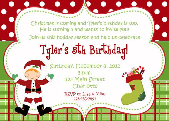 Best ideas about Christmas Birthday Invitations
. Save or Pin Items similar to Christmas birthday party invitation Now.