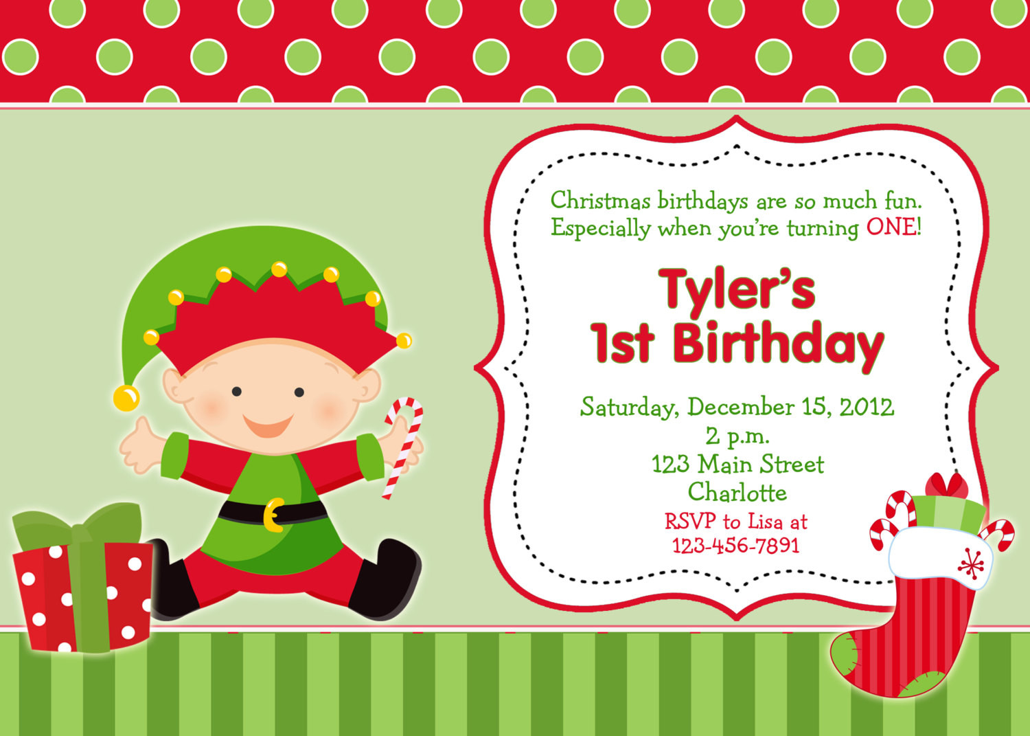 Best ideas about Christmas Birthday Invitations
. Save or Pin First birthday Christmas party invitation Christmas Now.