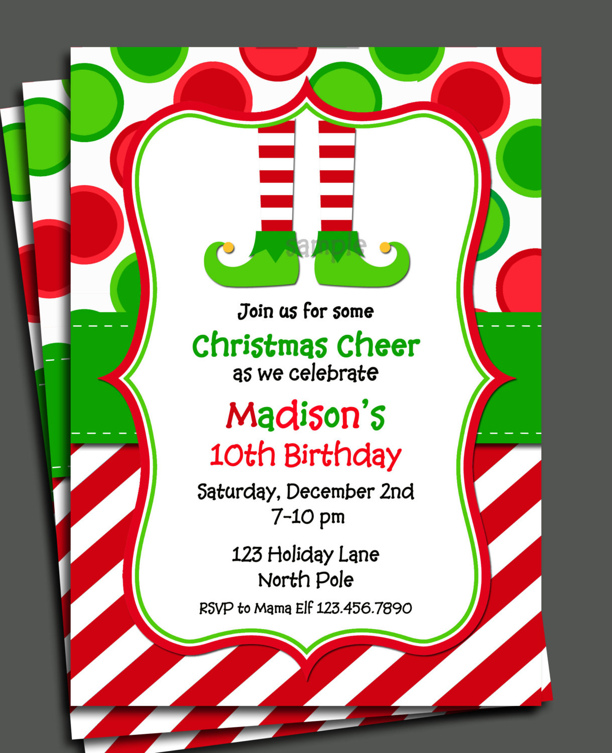 Best ideas about Christmas Birthday Invitations
. Save or Pin Christmas Elf Invitation Printable Christmas Birthday Now.