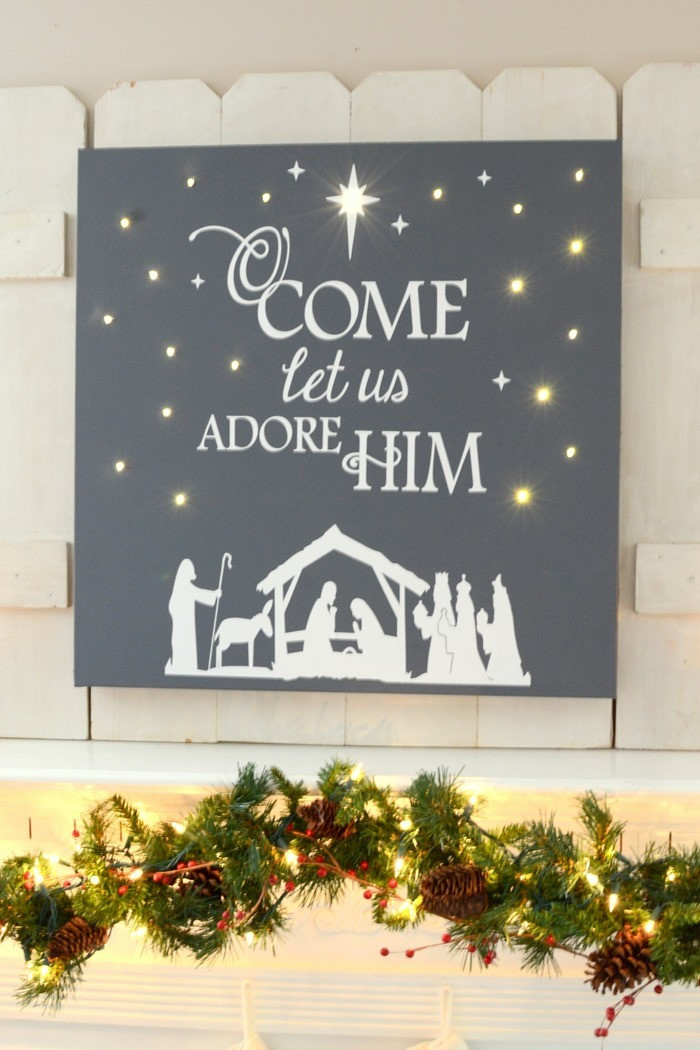 Best ideas about Christmas Canvas Paintings DIY
. Save or Pin DIY Lighted Christmas Canvas Art Now.