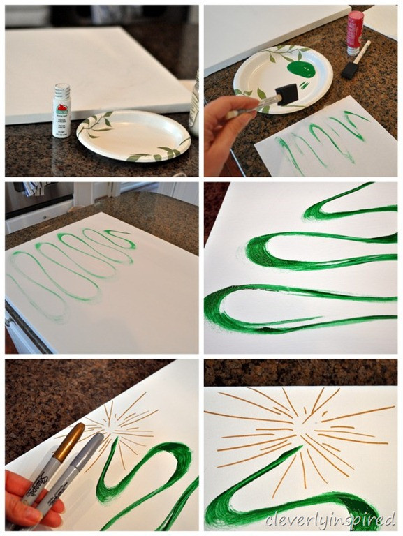 Best ideas about Christmas Canvas Paintings DIY
. Save or Pin Easy Christmas tree canvas art Now.