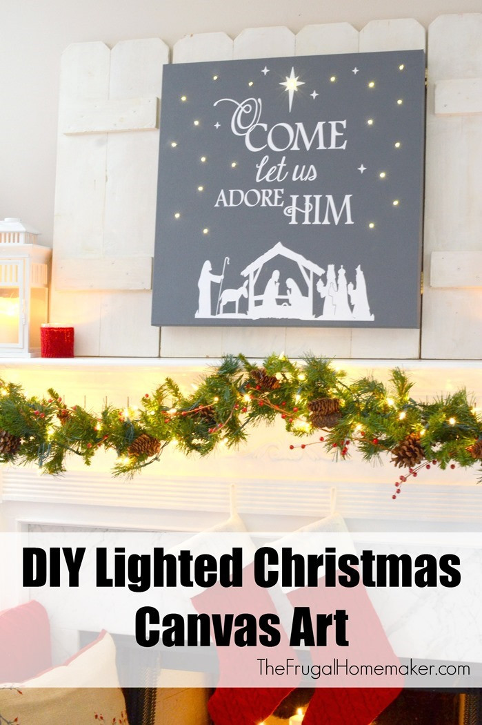 Best ideas about Christmas Canvas Paintings DIY
. Save or Pin DIY Lighted Christmas Canvas Art Now.