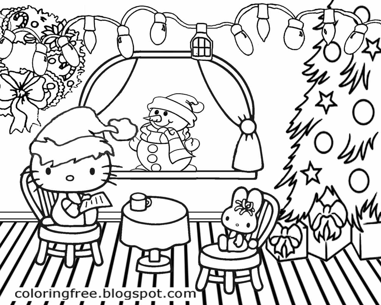 Christmas cute pictures to Color easy