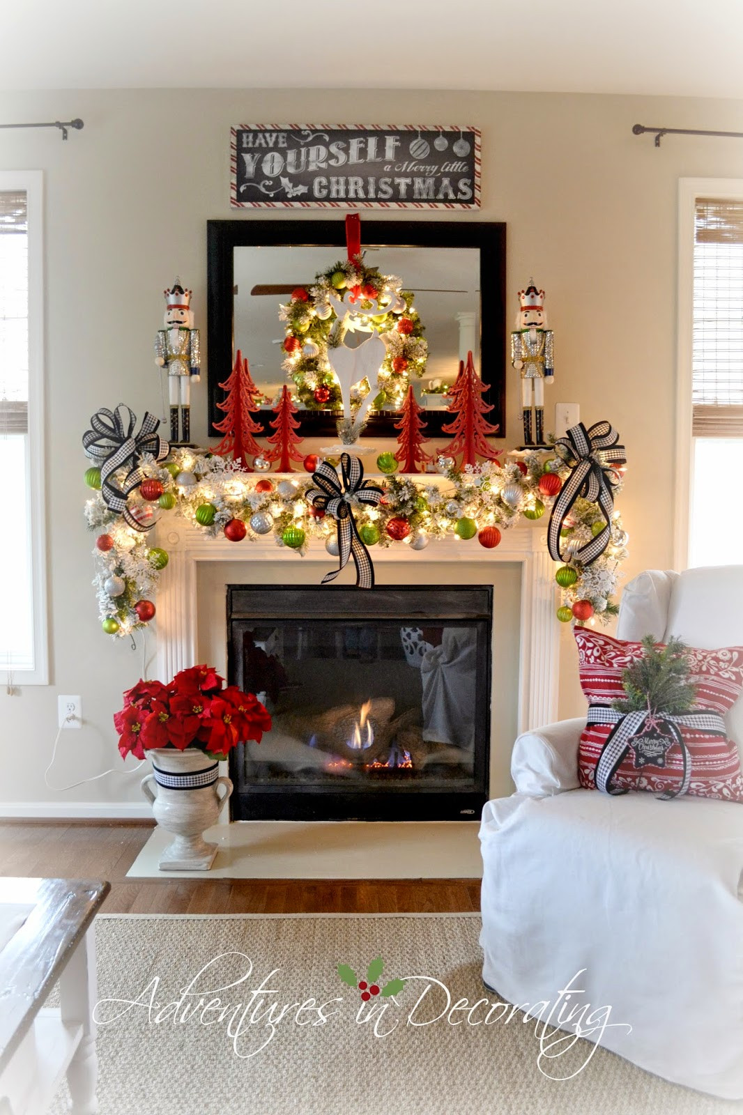 Best ideas about Christmas Fireplace Decorations  . Save or Pin Adventures in Decorating Our 2014 Christmas Mantel and Now.