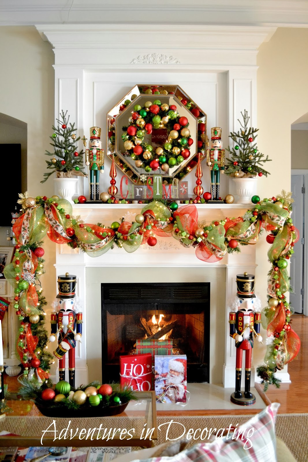 Best ideas about Christmas Fireplace Decorations  . Save or Pin Adventures in Decorating Our Christmas Mantel and "Deck Now.