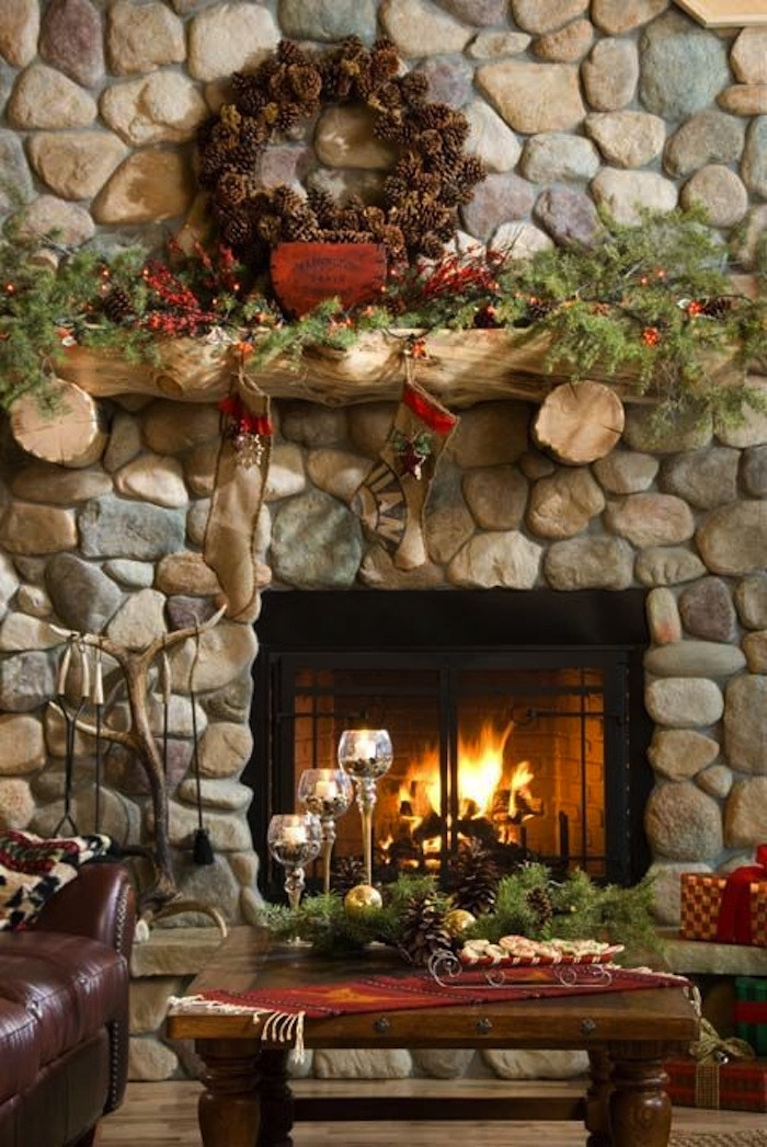 Best ideas about Christmas Fireplace Decorations  . Save or Pin 10 Country Christmas Decorating Ideas Now.