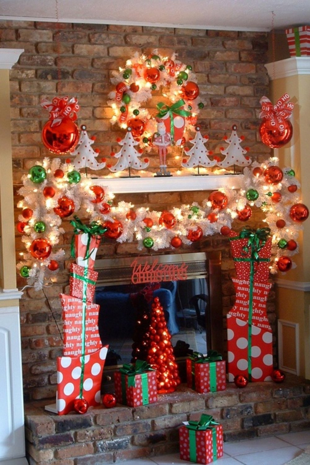 Best ideas about Christmas Fireplace Decorations  . Save or Pin 35 Beautiful Christmas Mantels — Style Estate Now.