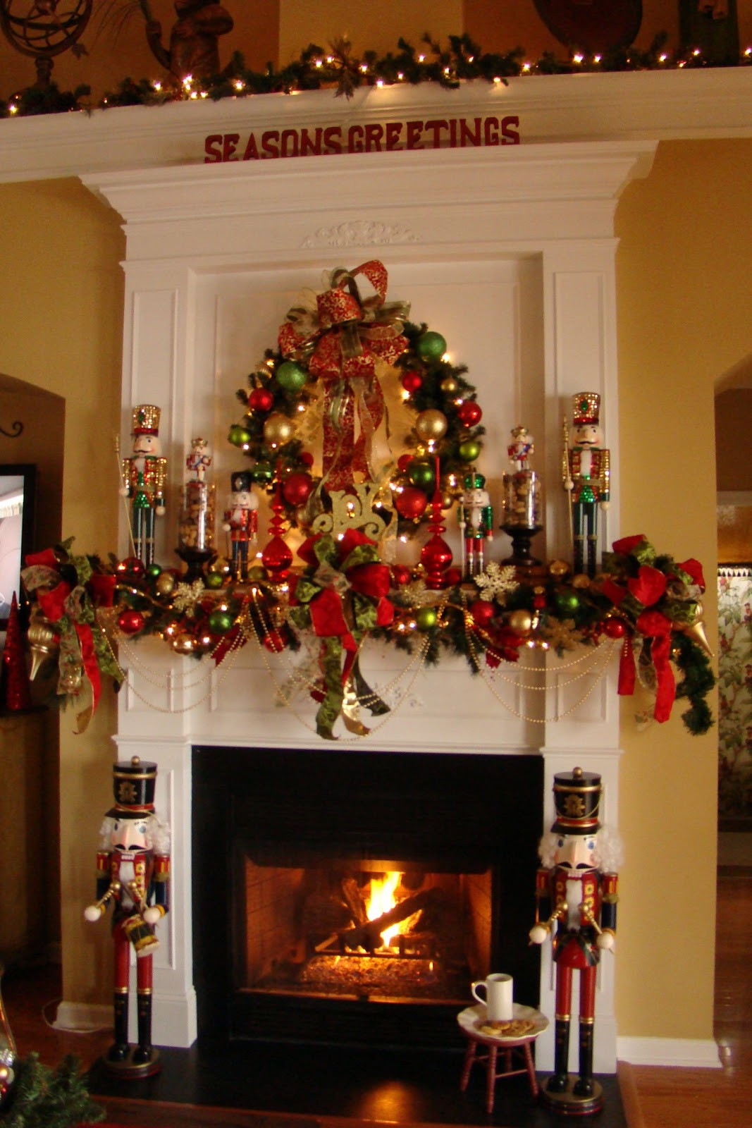 Best ideas about Christmas Fireplace Decorations  . Save or Pin Adventures in Decorating Nutcracker Mantel Now.