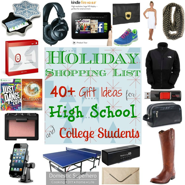 Best ideas about Christmas Gift Ideas For College Student
. Save or Pin Holiday Shopping List 40 Gift Ideas for High School and Now.