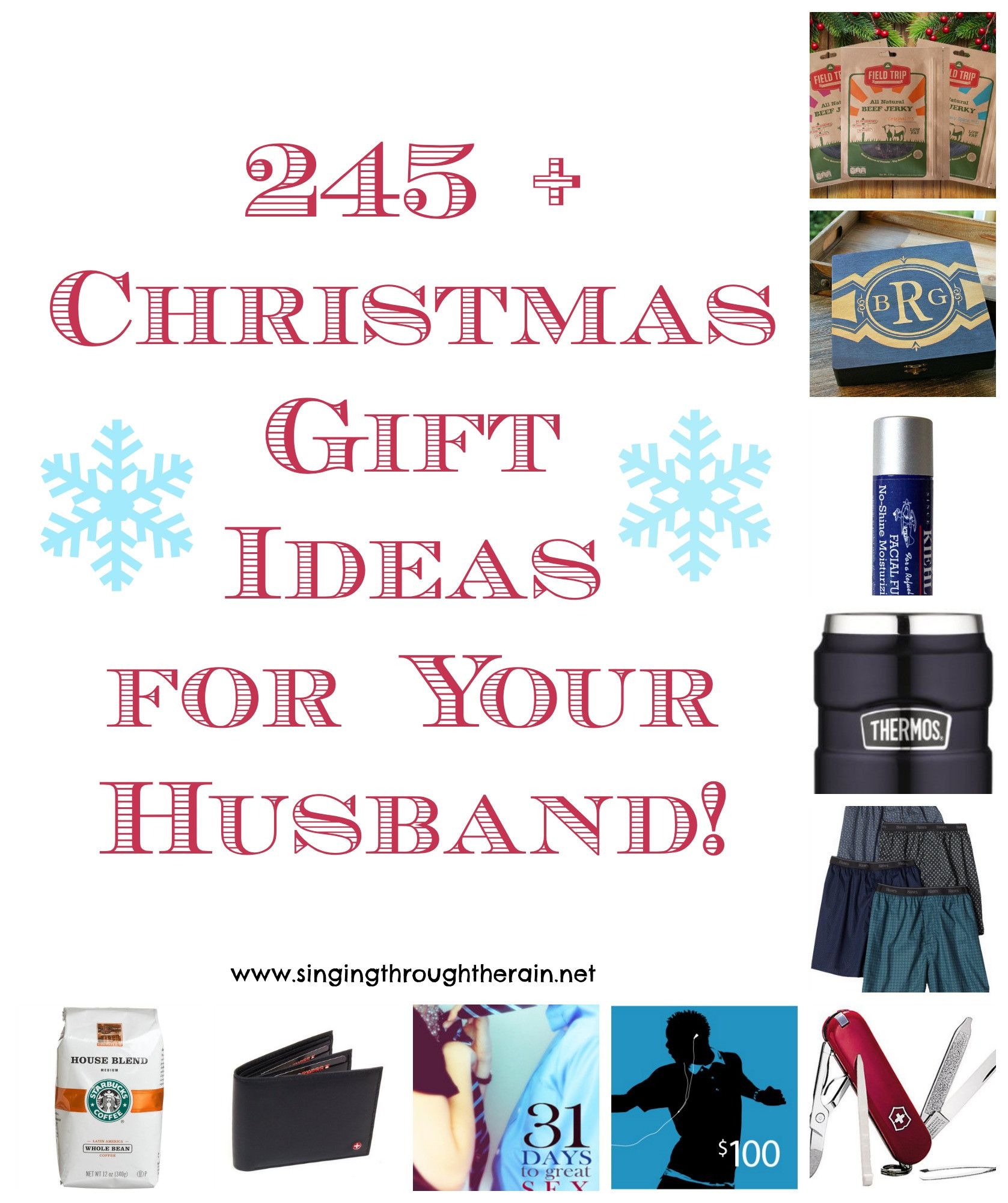 Best ideas about Christmas Gift Ideas For My Husband
. Save or Pin 245 Christmas Gift Ideas for Your Husband Now.