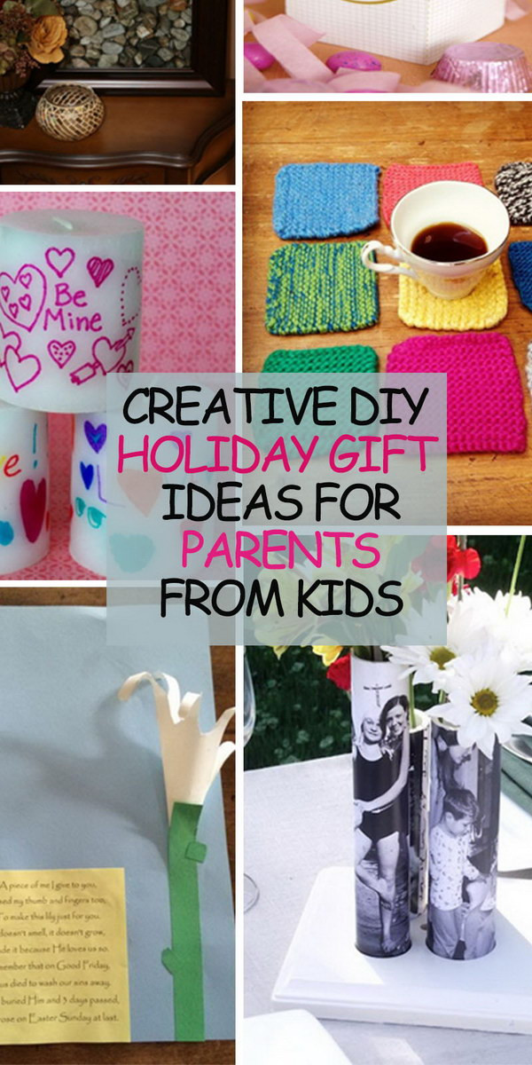 Best ideas about Christmas Gift Ideas For Parents
. Save or Pin Creative DIY Holiday Gift Ideas for Parents from Kids Hative Now.