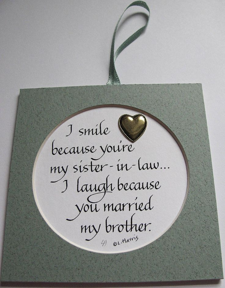 Best ideas about Christmas Gift Ideas For Sister In Law
. Save or Pin I Smile Because You re My Sister In Law $8 00 via Etsy Now.