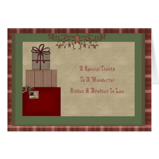 Best ideas about Christmas Gift Ideas For Sister In Law
. Save or Pin Sister & Brother In Law Christmas Gift Thank You Card Now.